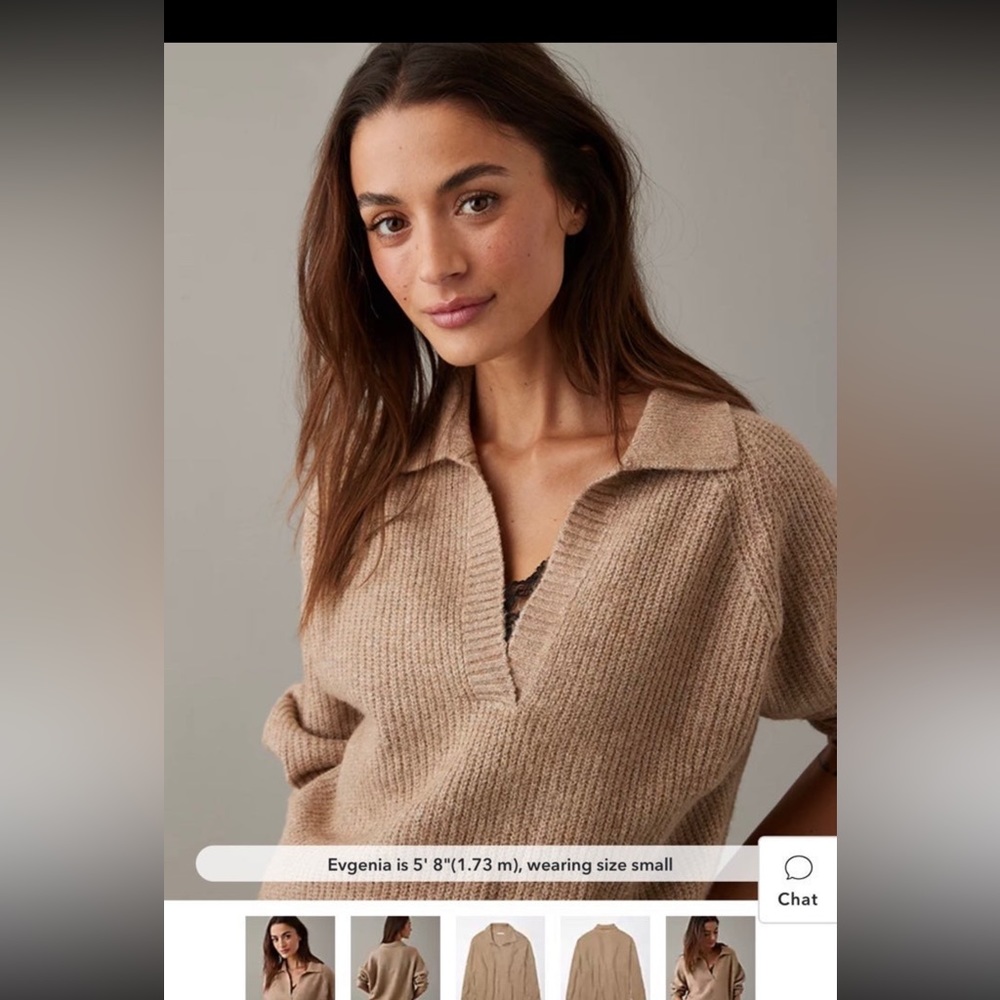 Whoa so soft American eagle collared sweater NWT